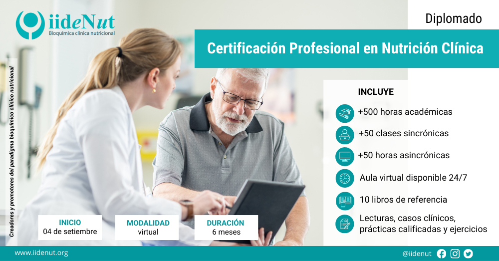 Diplomado Certificación Profesional En Nutrición Clínica Iidenut 4874